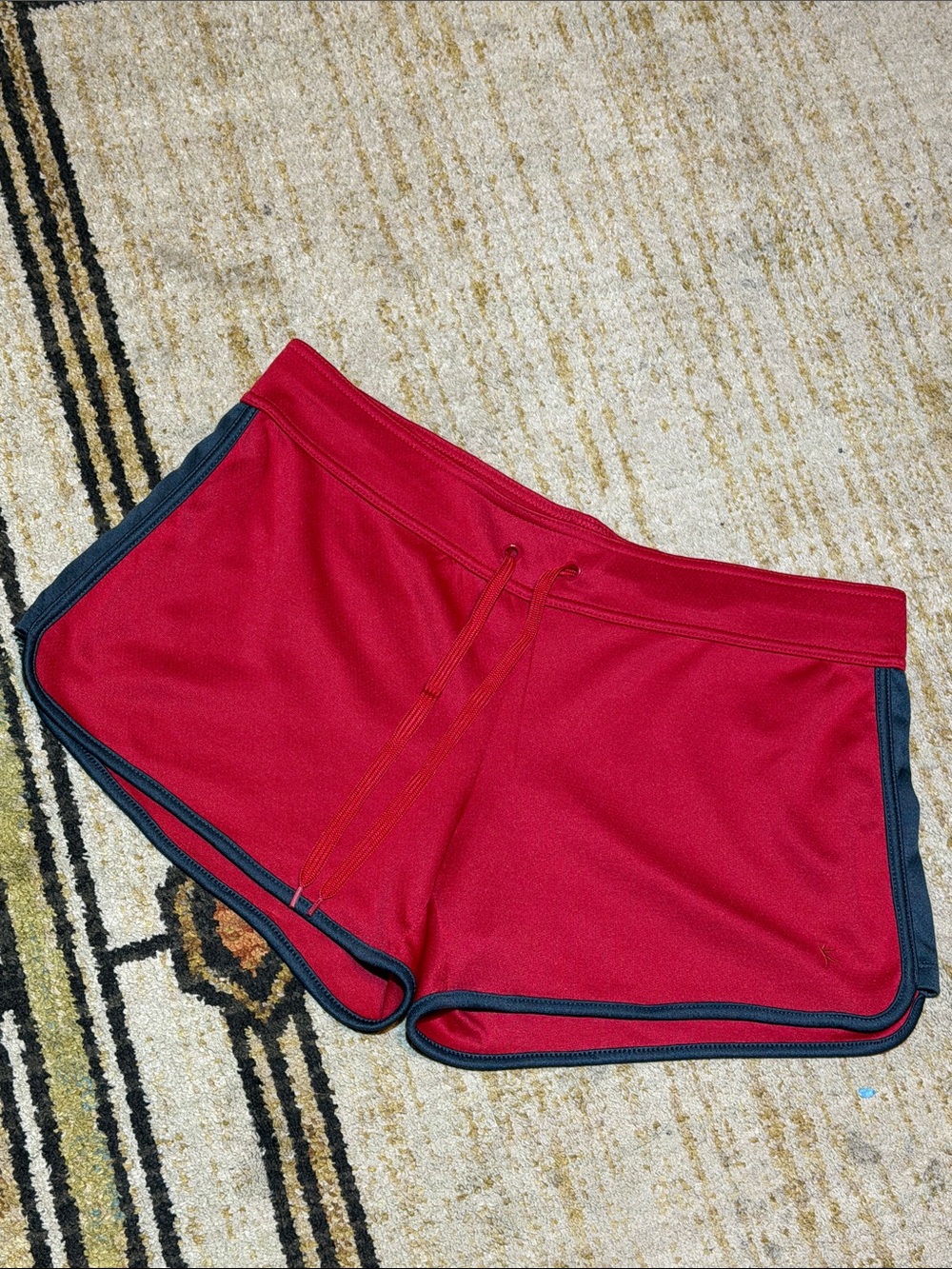 Danskin Now Women’s Red Athletic Shorts with Contrast Trim